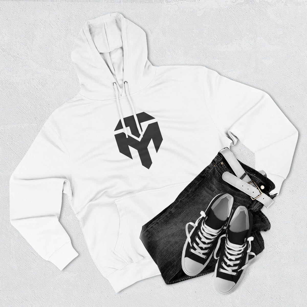 Three-Panel Fleece Hoodie
